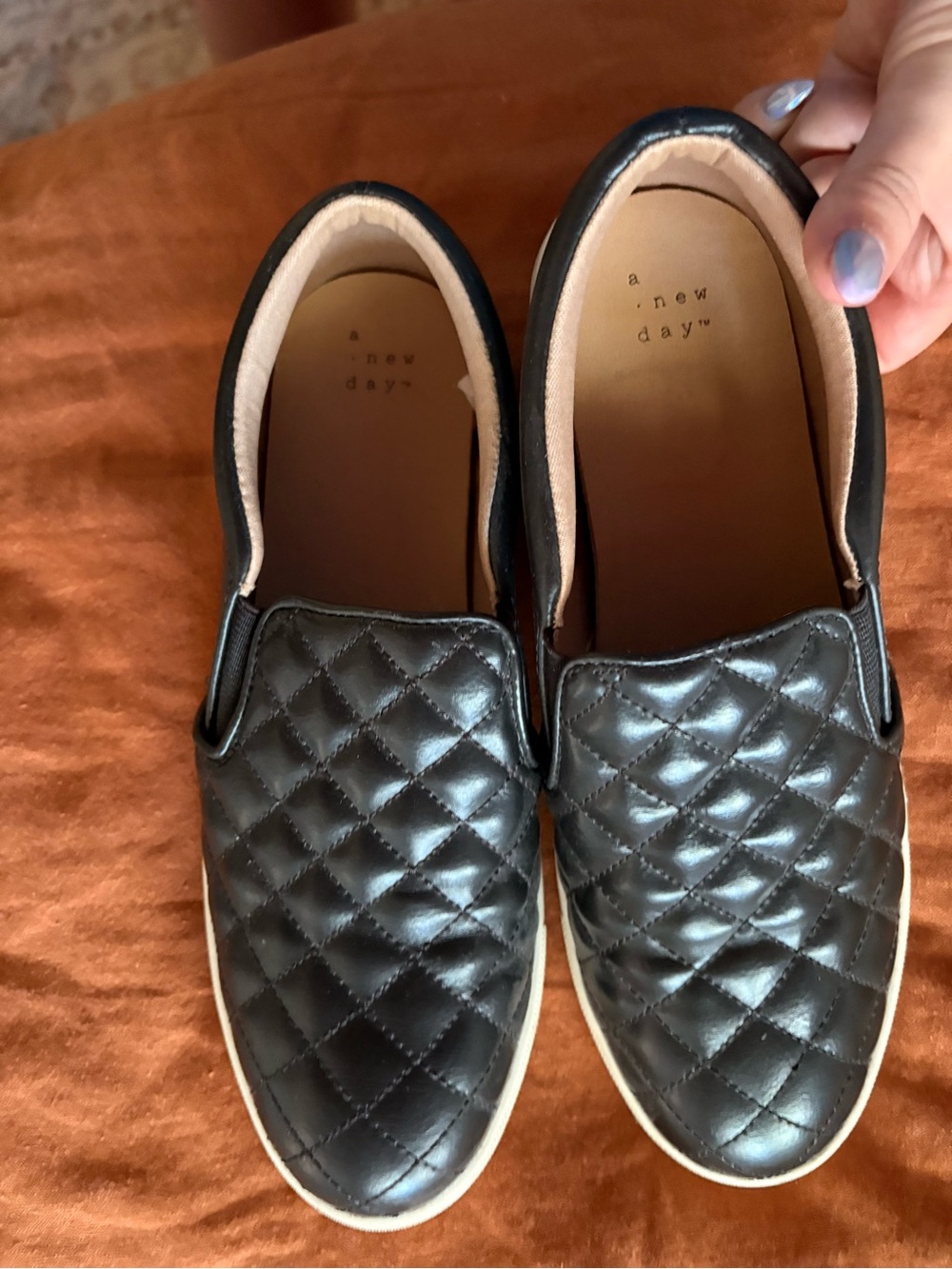 A New Day (Target) -Quilted Slip-On Sneakers - Black